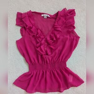 Forever 21 Pink Ruffle Women's Top